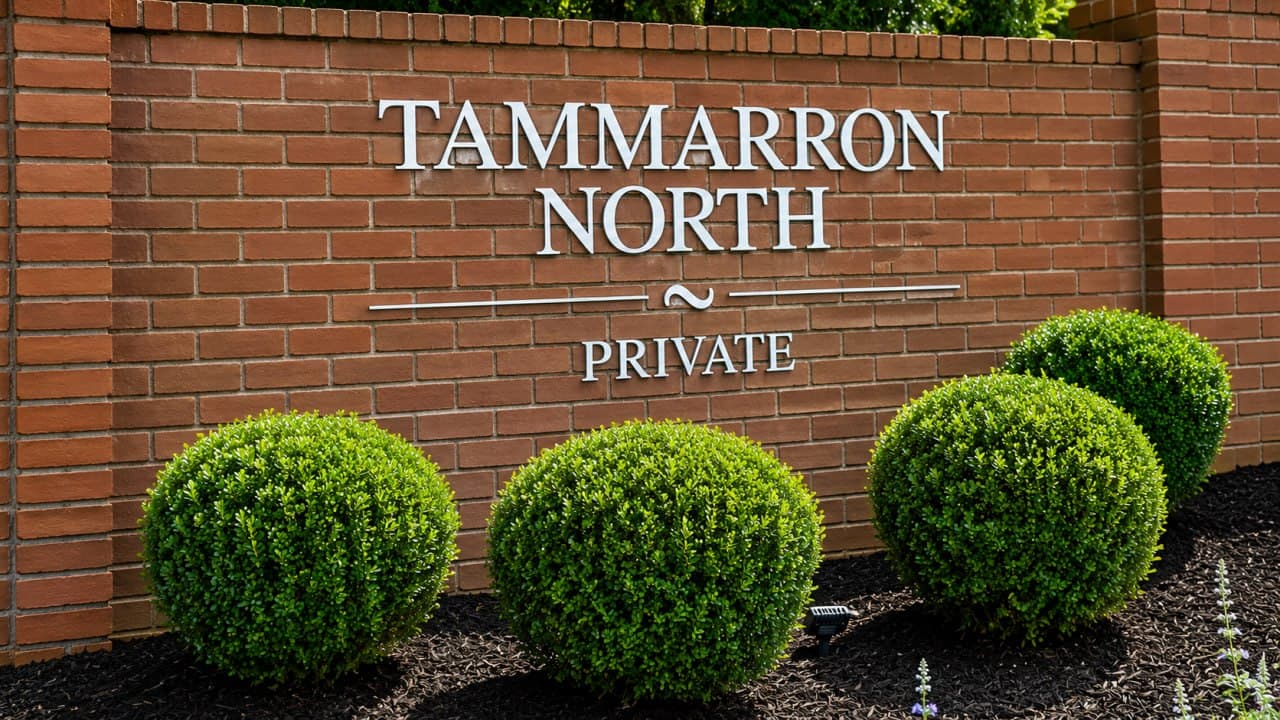 Community entrance sign for Tammarron North