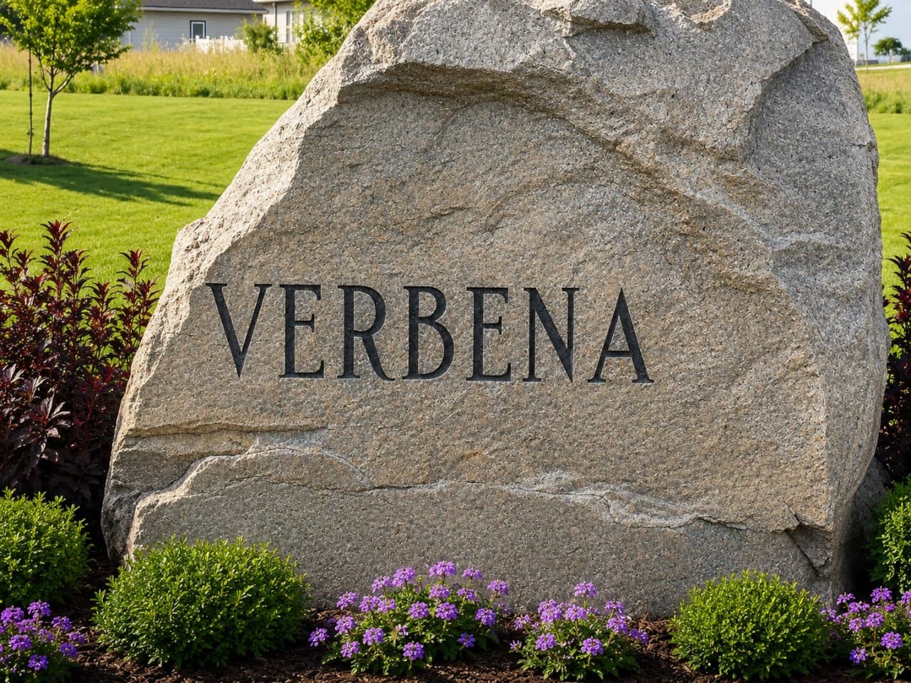 Community entrance sign for Verbena